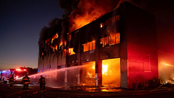 Detroit fire-damaged building